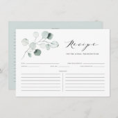ボホダスティグリーンユーカリ葉スシャワーレシピ エンクロージャーカード (正面/裏面)