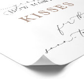 ボホダスティバラどのように多くのキスブライダルシャワーゲーム ポスター (角)