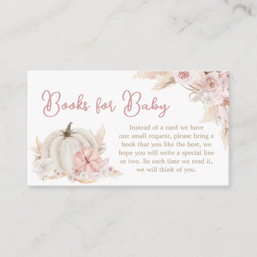 ボホダスティバラカボチャーブックベビー エンクロージャーカード (正面)