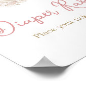 ボホダスティバラカボチャ赤ちゃんシャワーおむつラッフル ポスター (角)