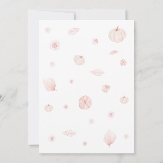 ボホダスティバラカボチャ赤ちゃんシャワー 招待状 (裏面)