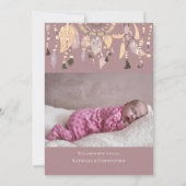 ボホダスティバラドリームキャッチャー写真誕生発表 案内状 (裏面)