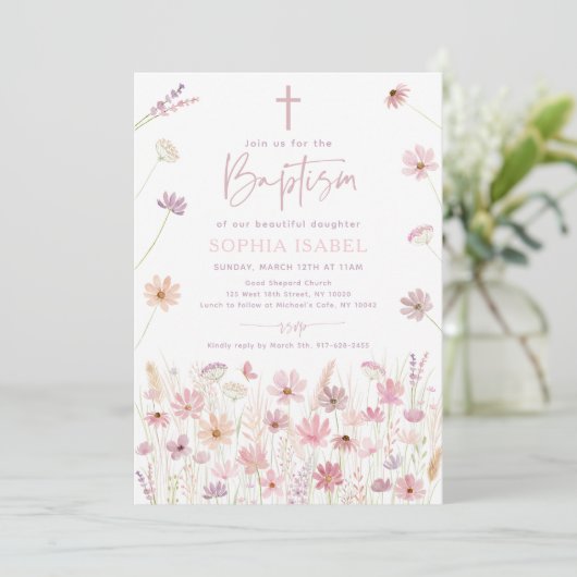 ボホダスティバラワイルドフラワーバプテスマ 招待状 (スタンド正面)