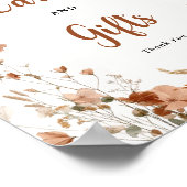 ボホダスティバラワイルドフラワーバプテスムカードギフト ポスター (角)