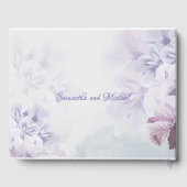 ボホダスティパープルブルーメイブ春フローラ結婚ズ ゲストブック (裏面)