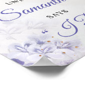 ボホダスティパープルラベンダー薄紫春コンダウン ポスター (角)