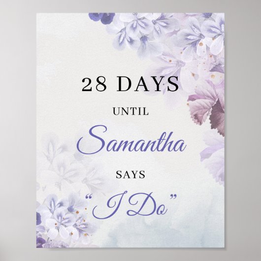 ボホダスティパープルラベンダー薄紫春コンダウン ポスター (正面)