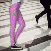 ボホダスティピンクイエローボタニカル レギンス