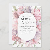 ボホダスティピンクパープルブライダルシャワールンチョン 招待状 (正面)