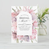 ボホダスティピンクパープルブライダルシャワー 招待状 (スタンド正面)