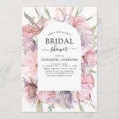 ボホダスティピンクパープルブライダルシャワー 招待状 (正面)