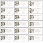 ボホダスティピンクフローラ結婚ズゲストアドレス シール (正面)