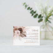 ボホダスティピンクブラウンフローラパンパスグラス結婚ズ エンクロージャーカード (スタンド正面)