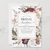 ボホダスティピンクブルゴーニュブライダルシャワールンチョン 招待状 (正面)