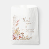 ボホダスティピンク金ゴールドパンパスグラス |ブライダルシャワー フェイバーバッグ (正面)