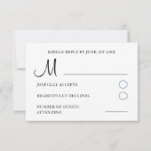 ボホダスティブルーウォーターフローラ結婚ズ 出欠カード (裏面)