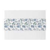 ボホダスティブルーウォーターフローラ結婚ズ 招待状ベリーバンド (裏面例)