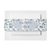 ボホダスティブルーウォーターフローラ結婚ズ 招待状ベリーバンド (正面例)