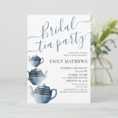 ボホダスティブルーウォーター色ブライダルティーパーティー 招待状 (スタンド正面)