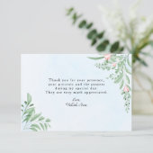 ボホダスティブルーグリーンリー洗礼写真 サンキューカード (スタンド正面)