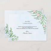 ボホダスティブルーグリーンリー聖餐式 サンキューカード (正面/裏面)