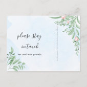 ボホダスティブルーシンプル新住所移動 案内ポストカード (裏面)