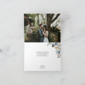 ボホダスティブルーニュートラル結婚フラワーズ サンキューカード (内部)