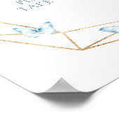 ボホダスティブルーバタフライ誕生日の恩恵 ポスター (角)