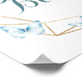 ボホダスティブルーバタフライ誕生日ゲストハウス ポスター (角)