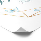 ボホダスティブルーバタフライ誕生日フォトブース ポスター (角)