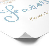 ボホダスティブルーパンプキンベビーシャワーの好意 ポスター (角)