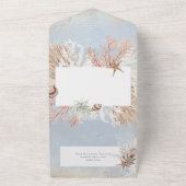 ボホダスティブルービーチディナ素朴ー オールインワン招待状 (外側)