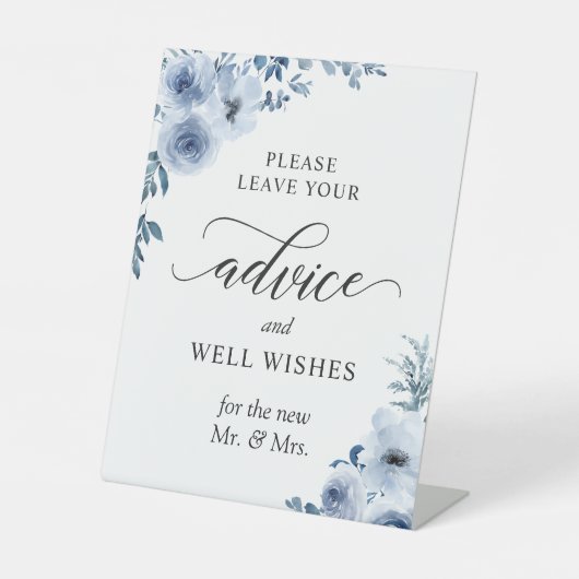 ボホダスティブルーフローラアドバイスとウェルウィッシュ 台座サイン (正面)