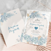 ボホダスティブルーフローラパンパスガールズキンセアニラ 招待状