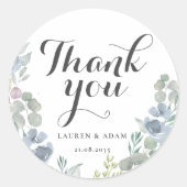 ボホダスティブルーフローラユーカリ結婚スの匂い ラウンドシール (正面)