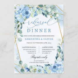 ボホダスティブルーフローラ金ゴールド幾何学リハーサル 招待状