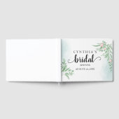 ボホダスティブルーユーカリブライダルシャワー ゲストブック (全面)