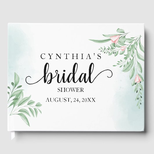 ボホダスティブルーユーカリブライダルシャワー ゲストブック (正面)