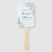 ボホダスティブルーユーカリブライダルシャワー ハンドファン (正面)