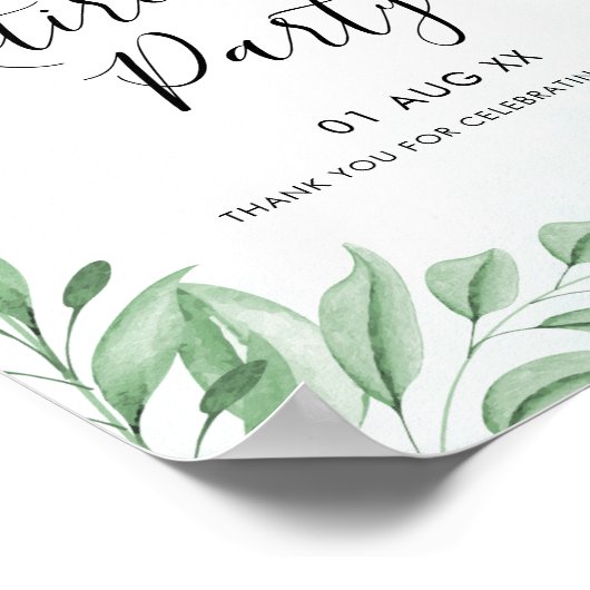 ボホダスティブルーユーカリプタスリタイアメントウェルカム ポスター (角)