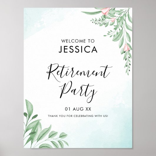 ボホダスティブルーユーカリプタスリタイアメントウェルカム ポスター (正面)