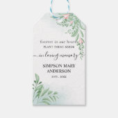 ボホダスティブルーユーカリプトゥス記念葬儀のお願い ギフトタグ (正面)