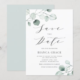 ボホダスティブルーユーカリ葉バルミツワー セーブザデート