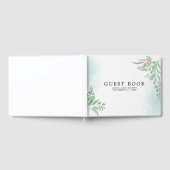 ボホダスティブルーユーカリ赤ちゃんシャワー ゲストブック (全面)