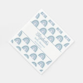 ボホダスティブルーレインボーベビーシャワーナプキンズ スタンダードランチョンナプキン (角)