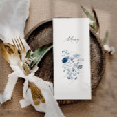 ボホダスティブルーワイルドフラワーエレガントなウェディングメニュー メニュー