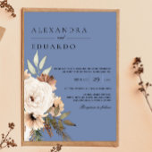 ボホダスティブルー結婚フローラ 招待状