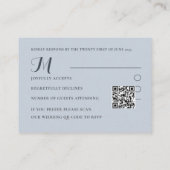 ボホダスティブルー&パープルフローラウェディングRSVP エンクロージャーカード (裏面)