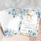 ボホダスティーブルーフローラボーイバプテスマ招待状 招待状