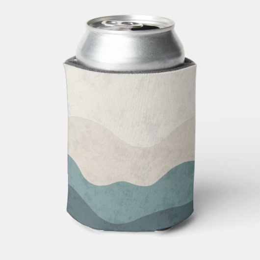 ボホダスティーブルーレトロタイポグラフィ結婚式の引き出物 缶クーラー (缶裏面)